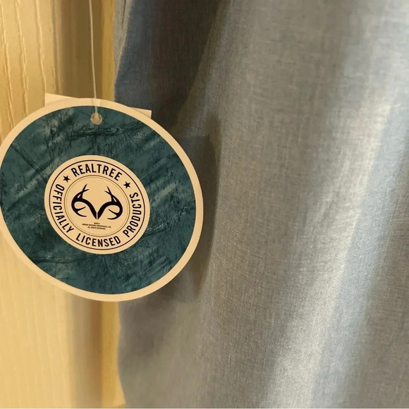 Realtree Men's Short Sleeve Vented Fishing Shirt Size L Blue NEW - Picture 7 of 8